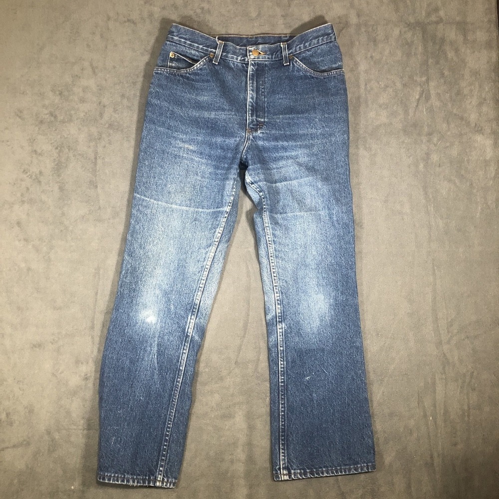 Vintage Lee Riders Straight Bootcut Jeans Made In USA YKK Zipper Preowned 34x32